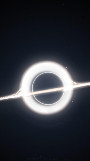 Supermassive Black Hole Gargantua Sci-Fi Mobile Wallpaper