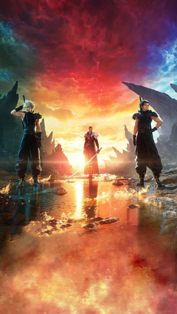 Final Fantasy VII Rebirth Cloud and Zack Mobile Wallpaper