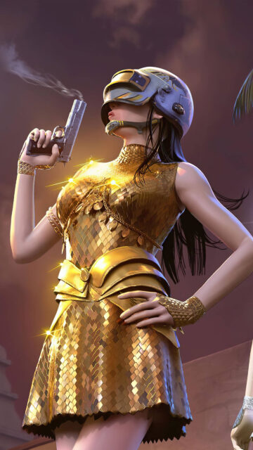 Golden Warrior PUBG Mobile Wallpaper