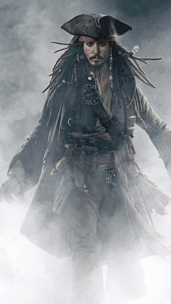 Captain Jack Sparrow Cinematic Portrait Mobile Wallpaper