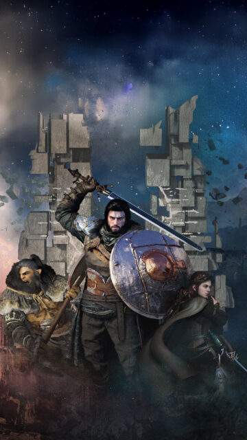Fantasy Warrior Trio Mobile Wallpaper