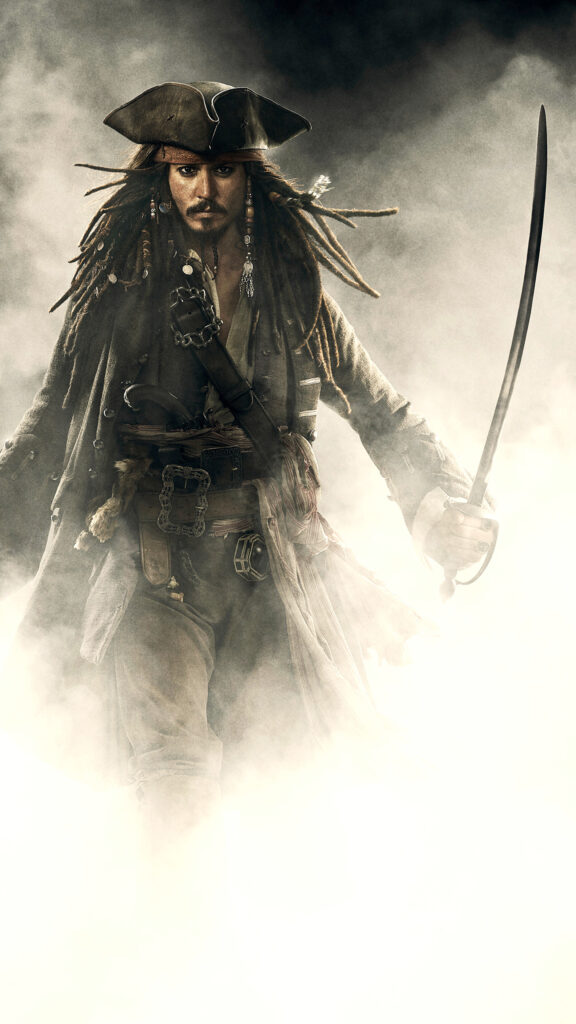Captain Jack Sparrow Cinematic 4K Mobile Wallpaper