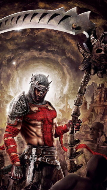 Dante Alighieri With Scythe From Dante's Inferno Mobile Wallpaper
