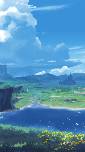 Fantasy Valley Landscape Mobile Wallpaper