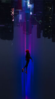 Miles Morales Free Fall Cinematic Mobile Wallpaper