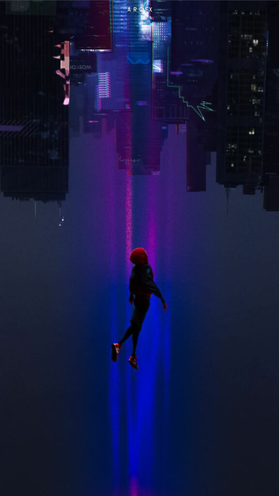 Miles Morales Free Fall Cinematic Mobile Wallpaper