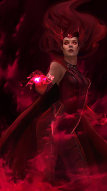 Scarlet Witch Marvel Cinematic Universe Mobile Wallpaper