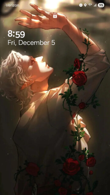 Elegant Fantasy Elf Rose Art Mobile Wallpaper