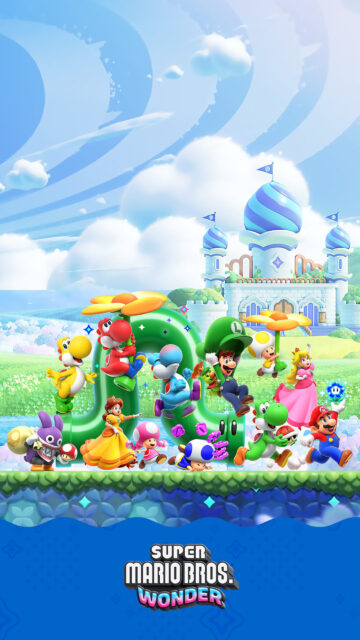 Super Mario Bros. Wonder Characters Mobile Wallpaper