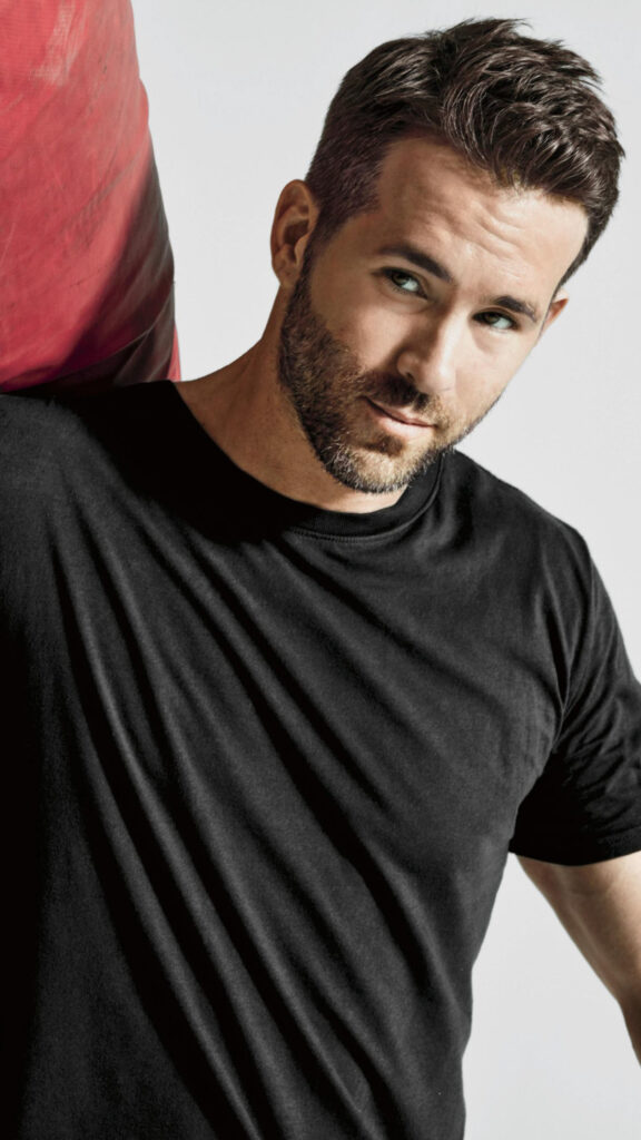 Ryan Reynolds Portrait Professional Studio Mobile Wallpaper
