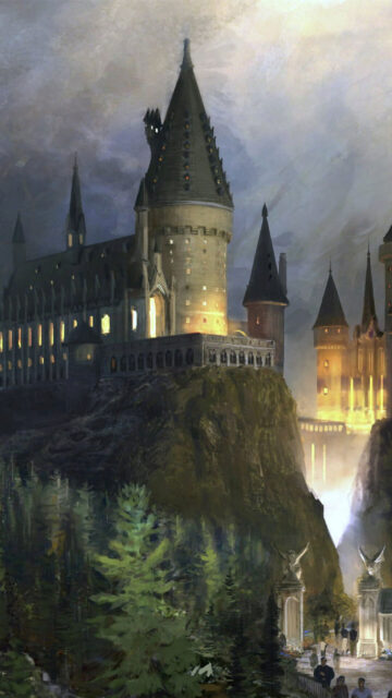 Hogwarts Castle Fantasy Art Mobile Wallpaper