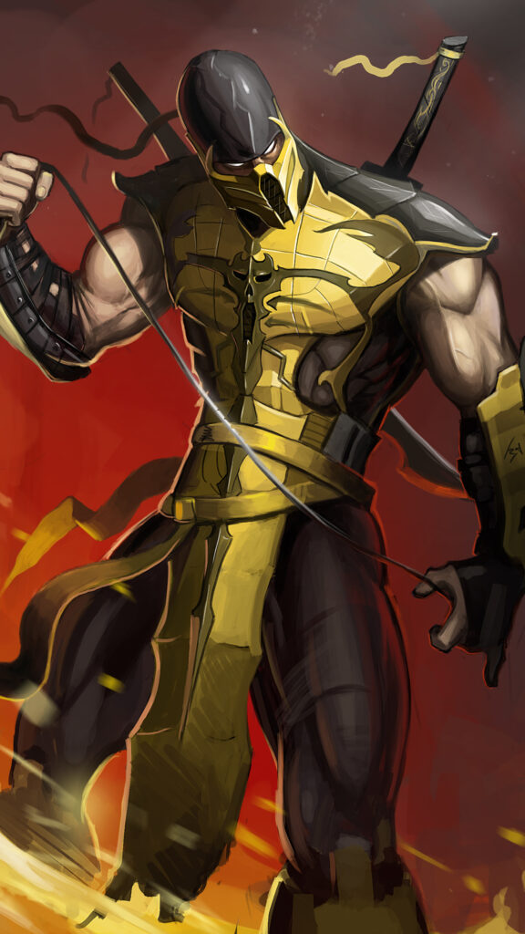 Scorpion Mortal Kombat Warrior Mobile Wallpaper