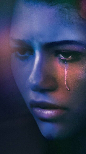Zendaya Expressive Portrait Artistic Mobile Wallpaper