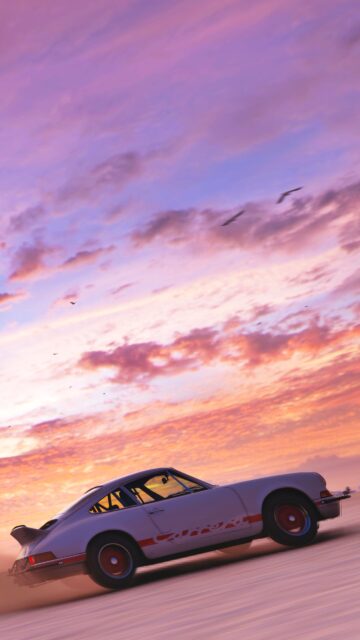 Porsche 911 Carrera Sunset Racing Mobile Wallpaper