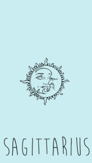 Sagittarius Zodiac Sun and Moon Aesthetic Phone Wallpaper