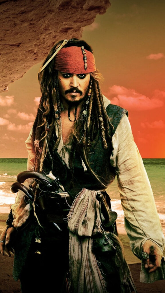Captain Jack Sparrow Pirate Hero Mobile Wallpaper