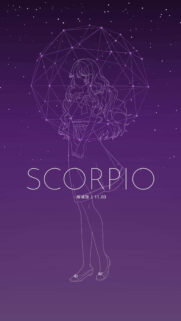 Aesthetic Scorpio Zodiac Constellation Purple Mystery Art Phone Wallpaper