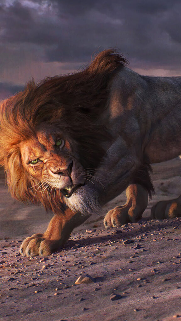 Ferocious Wild Lion Predator Close-up 4K Wallpaper
