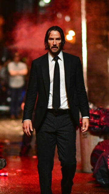 Keanu Reeves as John Wick Dark Action Mobile Wallpaper