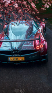 Pagani Huayra BC Red Car Mobile Wallpaper