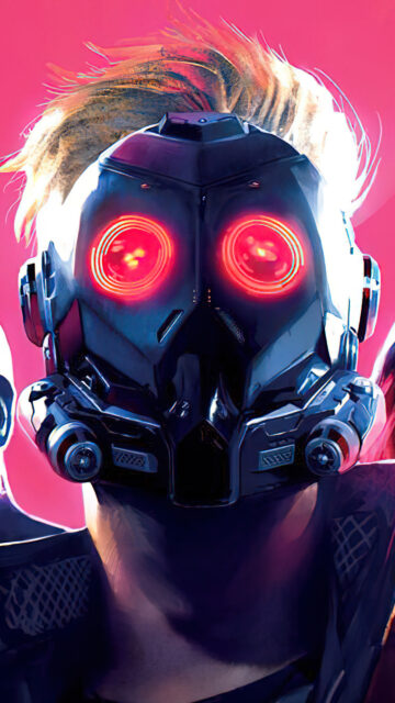 Star-Lord Futuristic Helmet Digital Art Mobile Wallpaper
