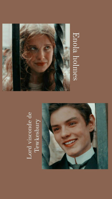 Enola Holmes and Lord Tewkesbury Collage Mobile Wallpaper