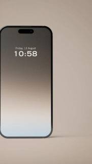 Minimalist Soft Gradient iPhone Lock Screen Mobile Wallpaper