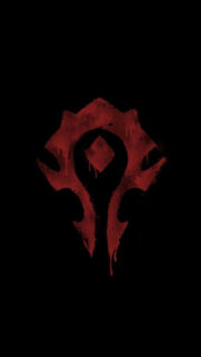 World of Warcraft Horde Symbol Dark Red Mobile Wallpaper
