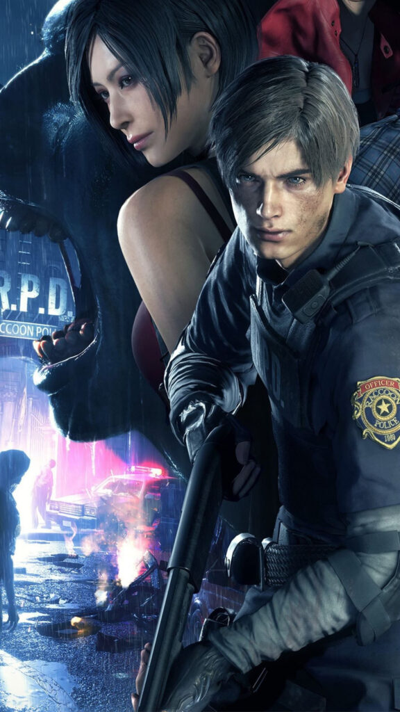 Resident Evil 2 Remake Leon and Ada Mobile Wallpaper