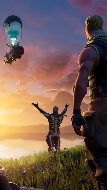 Fortnite Sunset Aesthetic Mobile Wallpaper