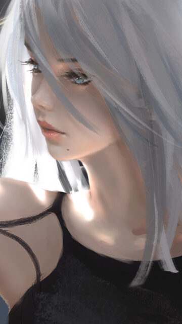 Nier Automata A2 Portrait Mobile Wallpaper