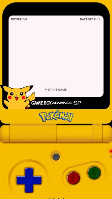 Pikachu Game Boy Advance SP Aesthetic Mobile Wallpaper