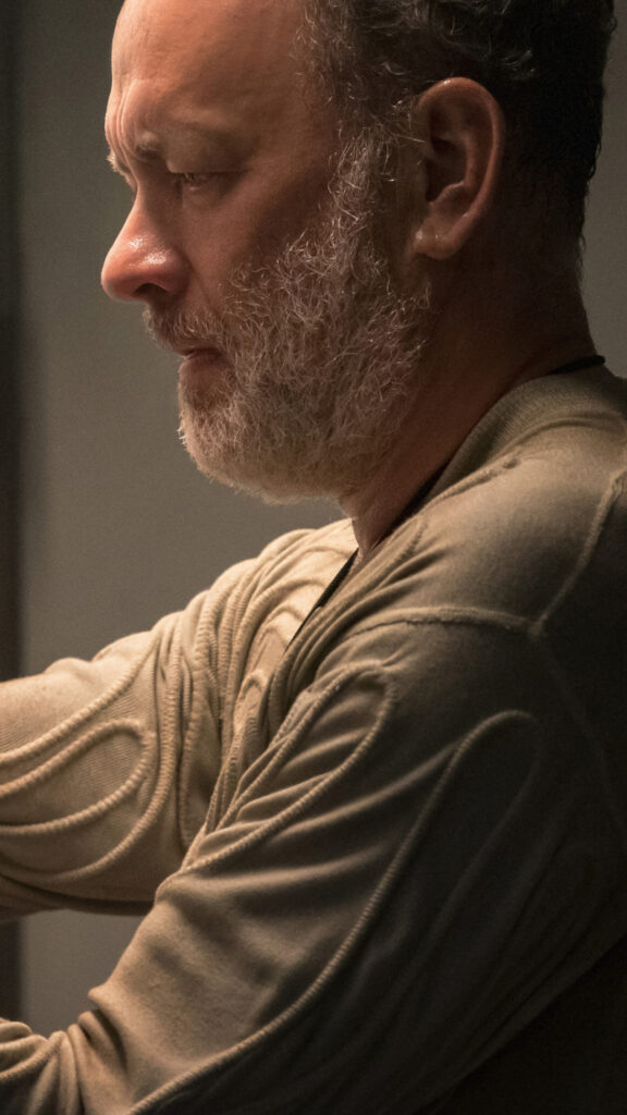 Close-up Portrait of Tom Hanks in F Finch Film Mobile Wallpaper