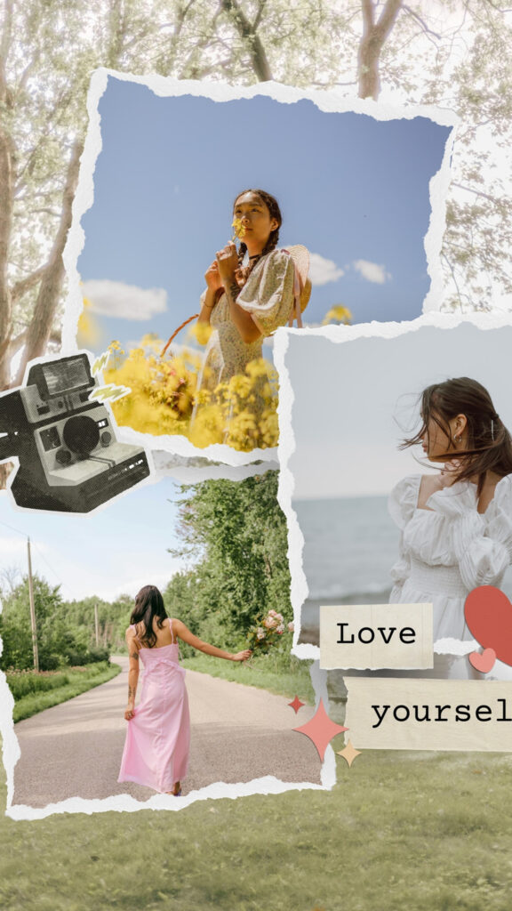 Self Love and Manifestation Aesthetic Vision Board Wallpaper