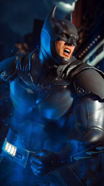 Cinematic Armored Batman Combat Action Mobile Wallpaper