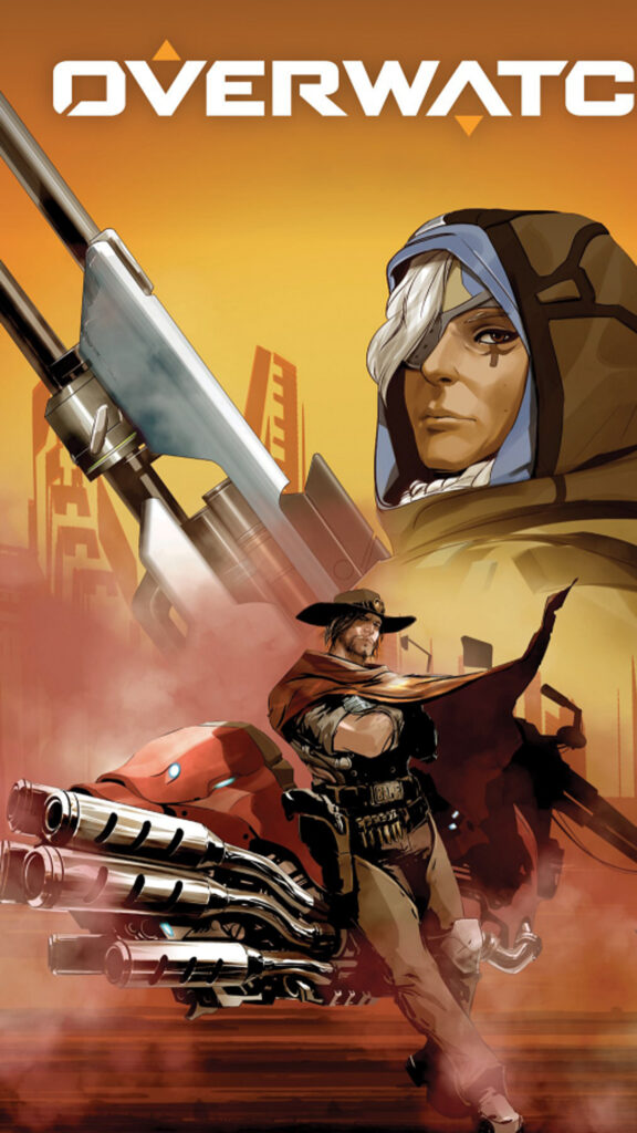 Overwatch Heroes Ana and Cassidy Mobile Wallpaper