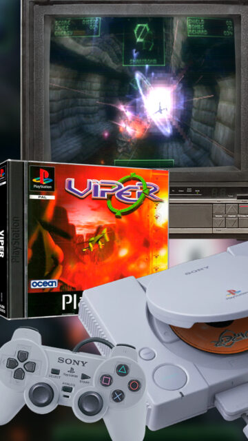 Retro PlayStation Viper Game Setup Mobile Wallpaper