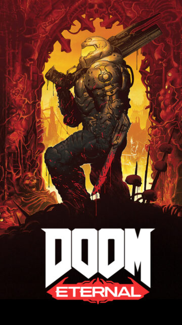 DOOM Eternal Slayer Demon Hunter Mobile Wallpaper