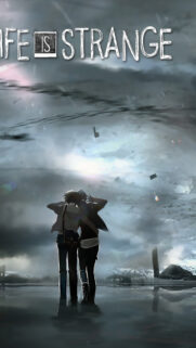 Life is Strange Characters Walking into Storm Mobile Wallpaper