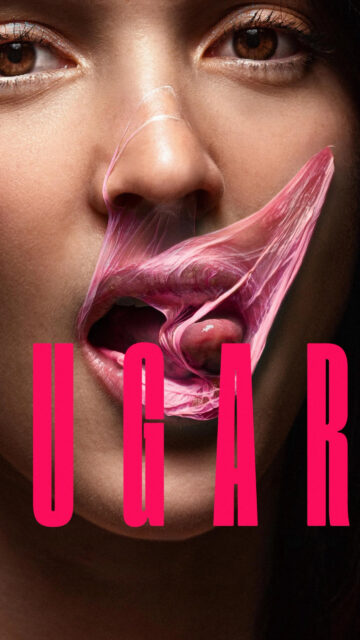 Close-up Pink Bubblegum Lips Artistic Phone Wallpaper