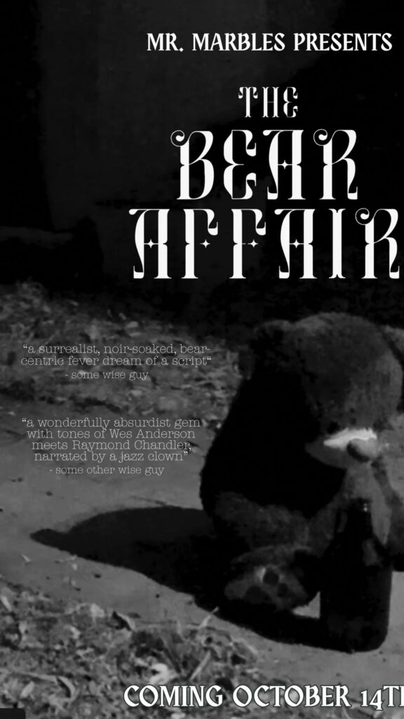 The Bear Affair Noir Poster Mobile Wallpaper