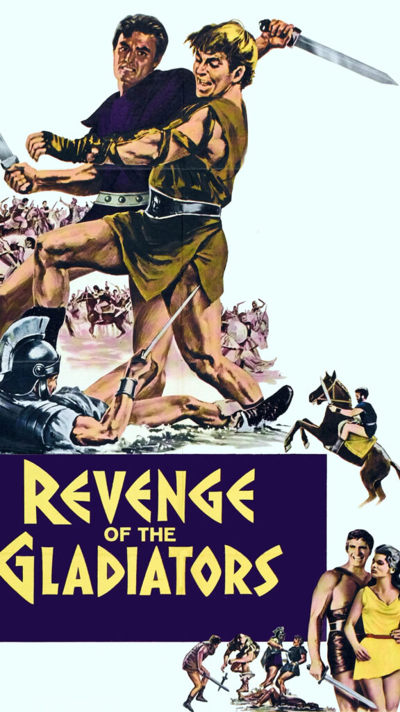 Revenge of the Gladiators Vintage Movie Poster Mobile Wallpaper