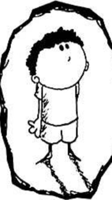 Cute Cartoon Boy Sketch Mobile Wallpaper