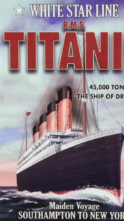 Vintage Titanic Poster Style Mobile Wallpaper