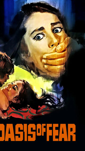 Oasis of Fear Retro Thriller Poster Mobile Wallpaper