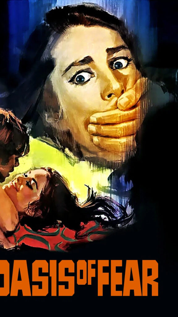 Oasis of Fear Retro Thriller Poster Mobile Wallpaper