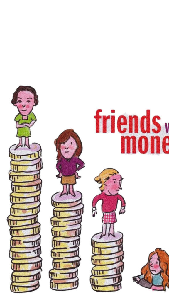 Friends and Money Wealth Inequality Concept Mobile Wallpaper