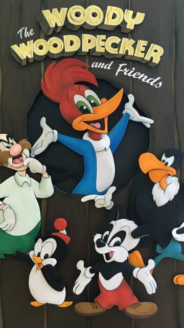 Woody Woodpecker and Friends Cartoon Characters Phone Wallpaper