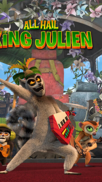 King Julien Musical Performance Mobile Wallpaper
