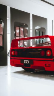 Stunning Red Ferrari F40 Rear View High Definition Mobile Wallpaper